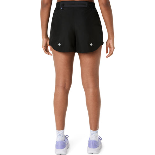 Asics Nagino Run Adjustable 4 inch Kadın Şort - Siyah