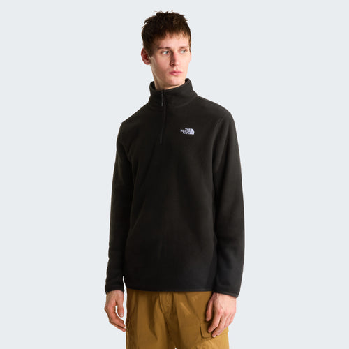 The North Face Glacier Fleece 1/4 Zip Erkek Sweatshirt - Siyah