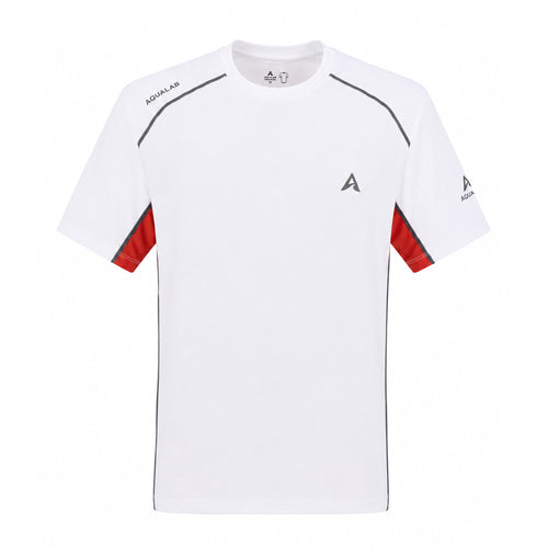 Aqualab Aqua Pro Rashguard SS Erkek Rashguard - Beyaz-Kırmızı