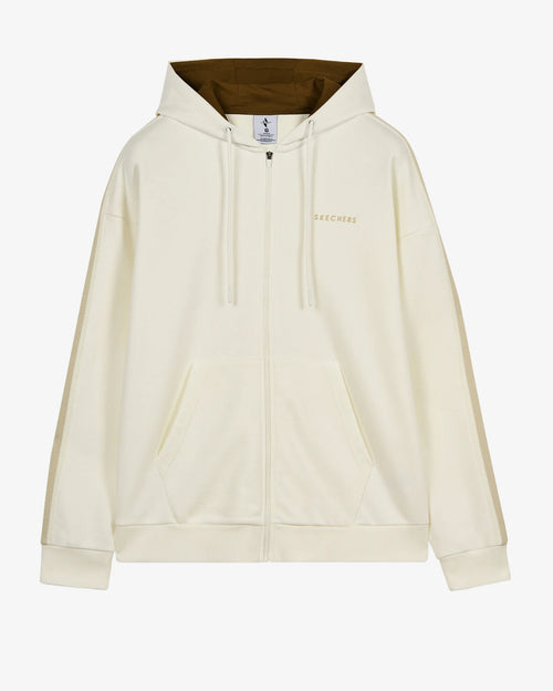 Skechers Lightweight Full Zip Hoodie Erkek Sweatshirt - Beyaz