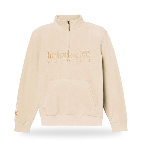 Timberland Polartec Linear Logo 1/4 Zıp Fleecez Erkek Sweat - Bej