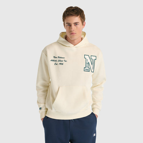 New Balance Lifestyle Erkek Sweat - Bej