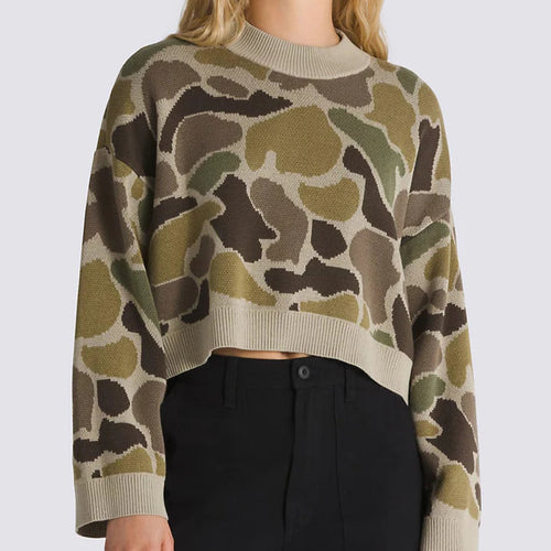 Vans Cammile Camo Kadın Sweat - Kahve-Çok Renkli