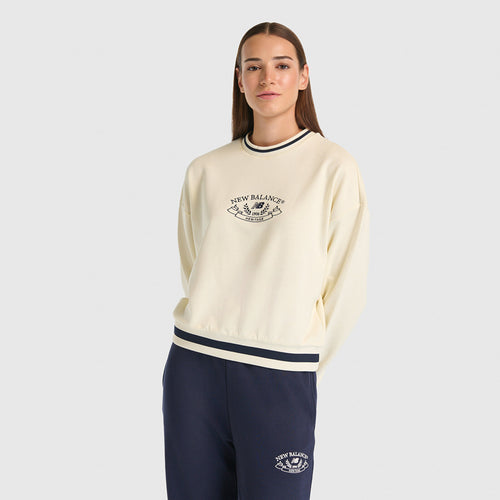 New Balance Lifestyle Kadın Sweat - Bej