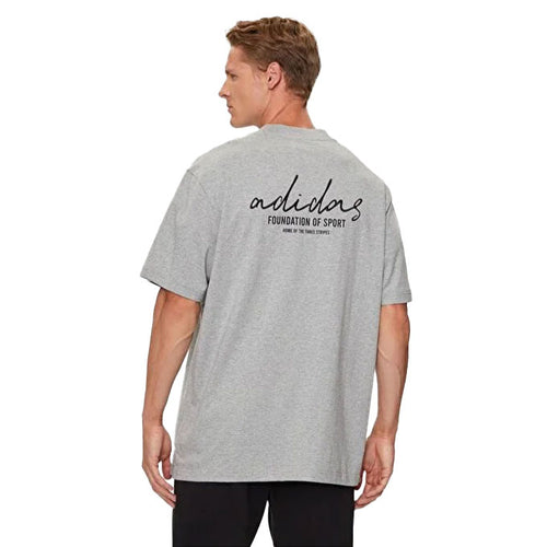 adidas Basic Line Single Jersey Erkek T-Shirt - Gri