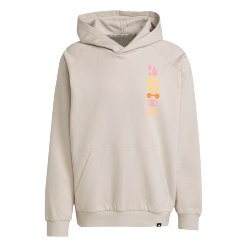 adidas Graphic Hoodie Erkek Sweatshirt - Bej
