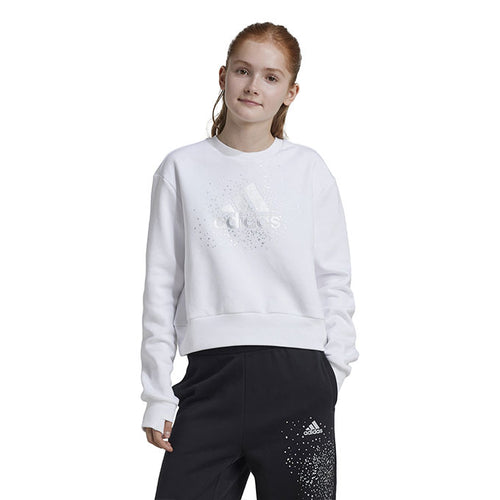 adidas Glam Crew Kız Çocuk Sweatshirt - Beyaz