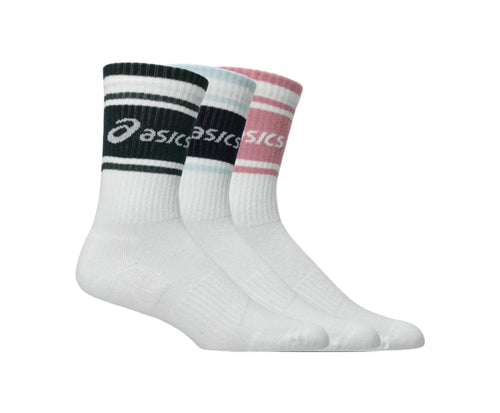 Asics 3 Pack Logo Crew Sock Unisex Çorap - Beyaz