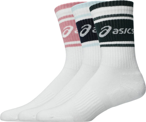 Asics 3 Pack Logo Crew Sock Unisex Çorap - Beyaz