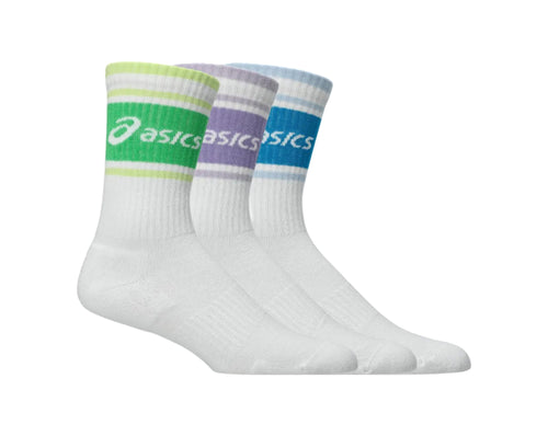 Asics 3 Pack Logo Crew Sock Unisex Çorap - Beyaz