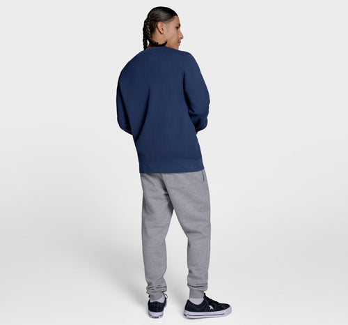 Converse Chenille Patch Heritage Erkek Sweatshirt - Lacivert