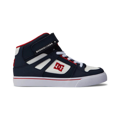 DC Pure High Top EV Çocuk Sneaker - Mavi-Beyaz
