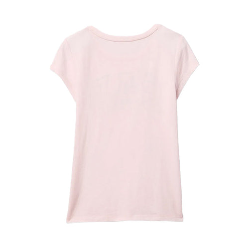 GAP V-HS SS Logo Kız Çocuk T-Shirt - Pembe