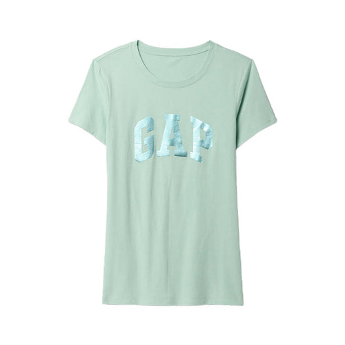 GAP V-SS Logo Classic Kadın T-Shirt - Yeşil