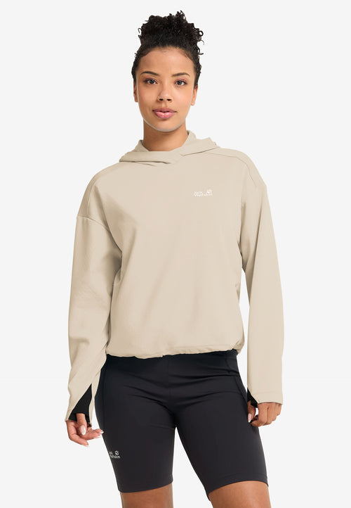 Jack Wolfskin Astrotrail Hoody Kadın Sweatshirt - Bej