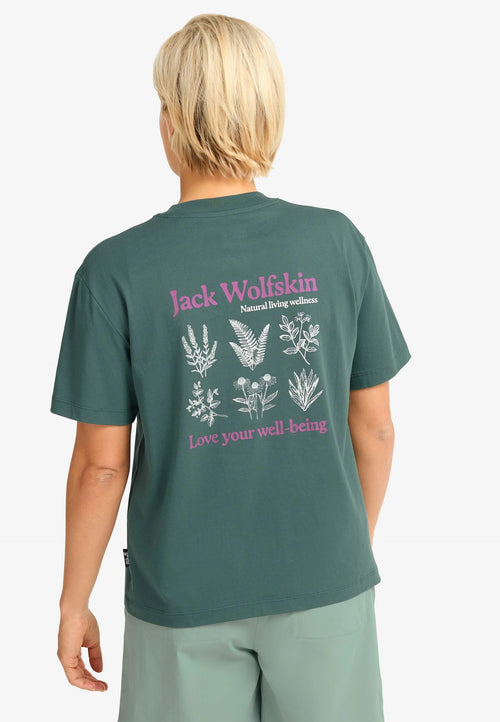 Jack Wolfskin Curious Kadın T-Shirt - Yeşil