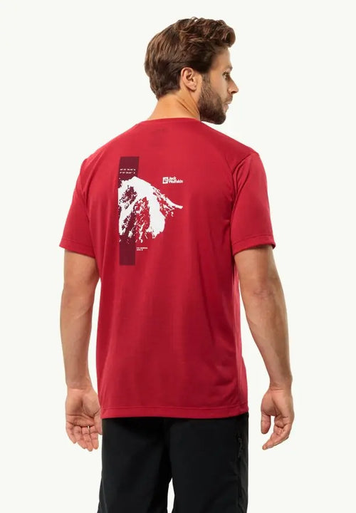 Jack Wolfskin Vonnan Graphic Erkek T-Shirt - Kırmızı
