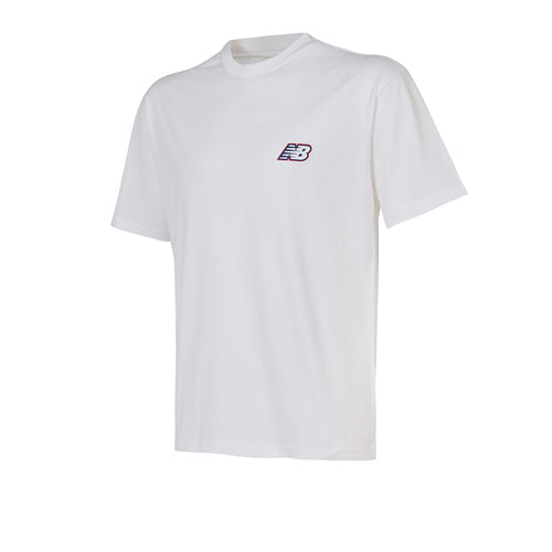 New Balance Lifestyle MNT1647-WT Erkek T-Shirt - Beyaz