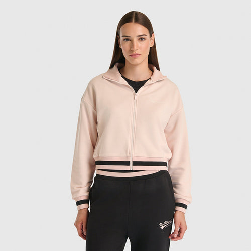 New Balance Full Zip Kadın Sweat - Pudra