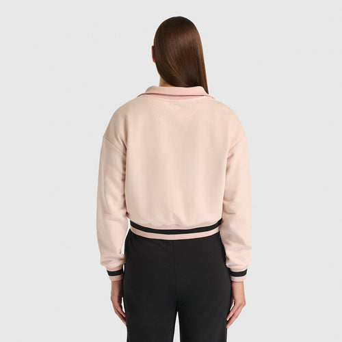 New Balance Full Zip Kadın Sweat - Pudra