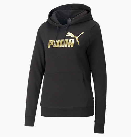 Puma Essentials Metallic Logo Kadın Sweatshirt - Siyah