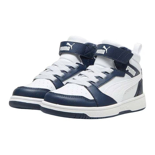 Puma Rebound V6 Mid Ac Çocuk Sneaker - Beyaz-Lacivert