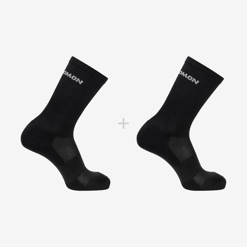 Salomon Evasion Crew 2-Pack Unisex Uzun Çorap - Siyah-Beyaz