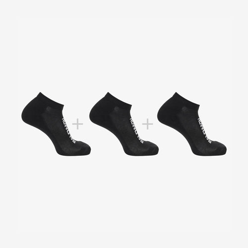 Salomon Everyday Low 3-Pack Unisex Bileksiz Çorap - Siyah-Beyaz