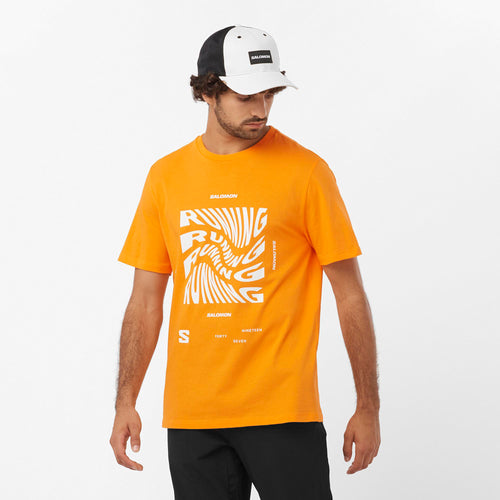 Salomon Running Graphic Erkek T-Shirt - Turuncu