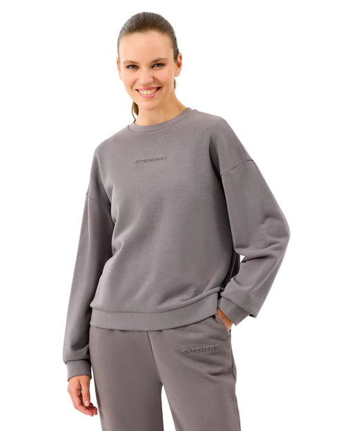 Skechers Essential Crewneck Kadın Sweat - Gri - görsel 2