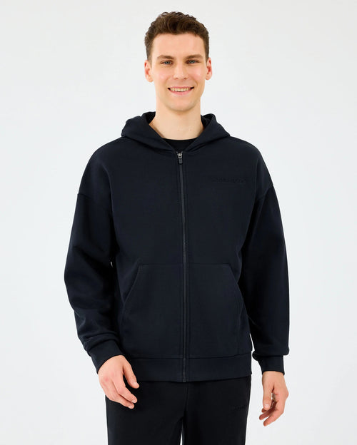 Skechers Essential Full Zip Hoodie Erkek Sweatshirt - Siyah