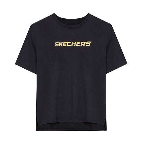 Skechers Graphic Short Sleeve Kadın T-Shirt - Siyah