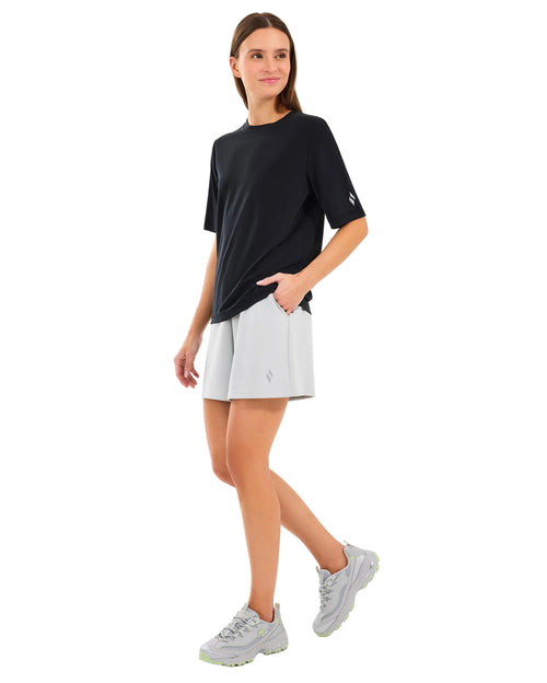 Skechers Lounge Regular 5 Inch Kadın Şort - Gri
