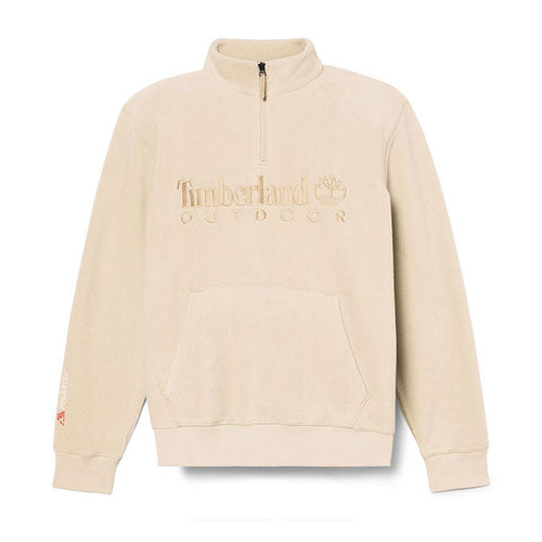 Timberland Polartec Linear Logo 1/4 Zıp Fleecez Erkek Sweat - Bej