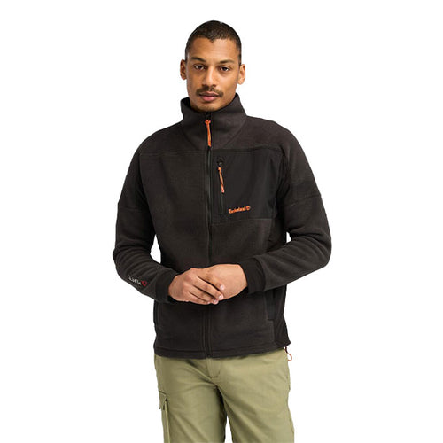 Timberland Mix Media Full Zip Fleece-Polartec 2000 Erkek Mont - Siyah