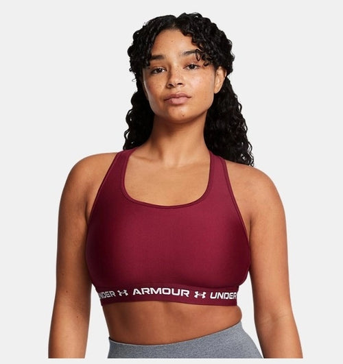 Under Armour Crossback Mid Kadın Bra - Bordo