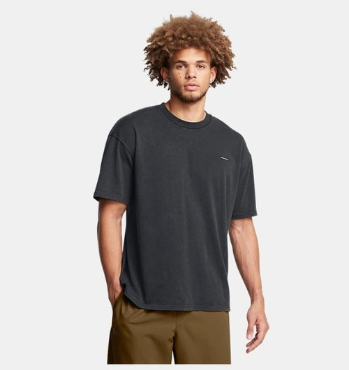 Under Armour Heavyweight Logo Erkek T-Shirt - Siyah