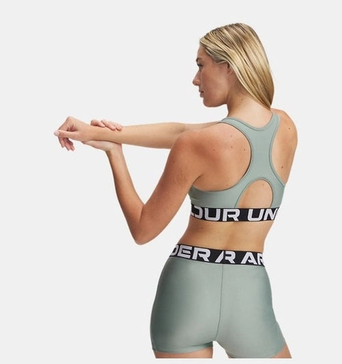 Under Armour HG Mid Branded Kadın Bra - Yeşil - görsel 2