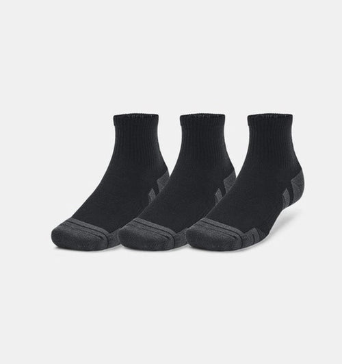 Under Armour Performance Tech 3 Pack Qtr Unisex Yarım Bilek Çorap - Siyah