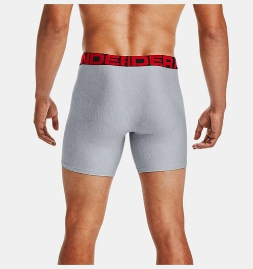 Under Armour Tech 6In2 Pack Erkek Boxer - Gri
