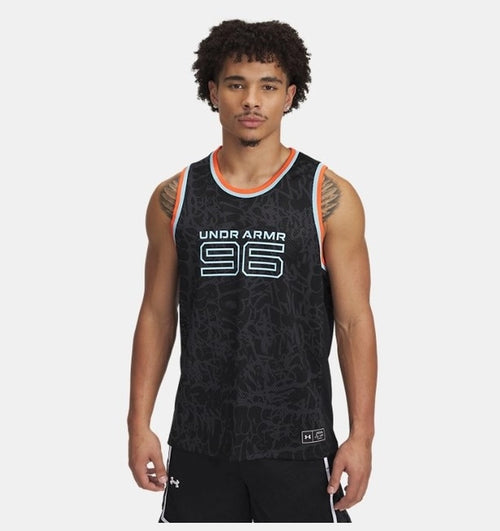 Under Armour Zone Pro Mesh Tank Printed Erkek Atlet - Siyah