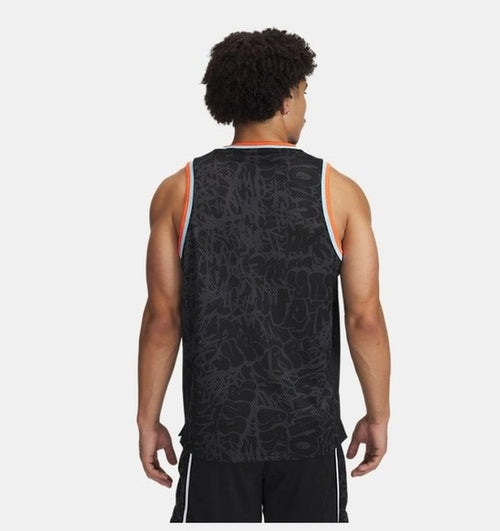 Under Armour Zone Pro Mesh Tank Printed Erkek Atlet - Siyah
