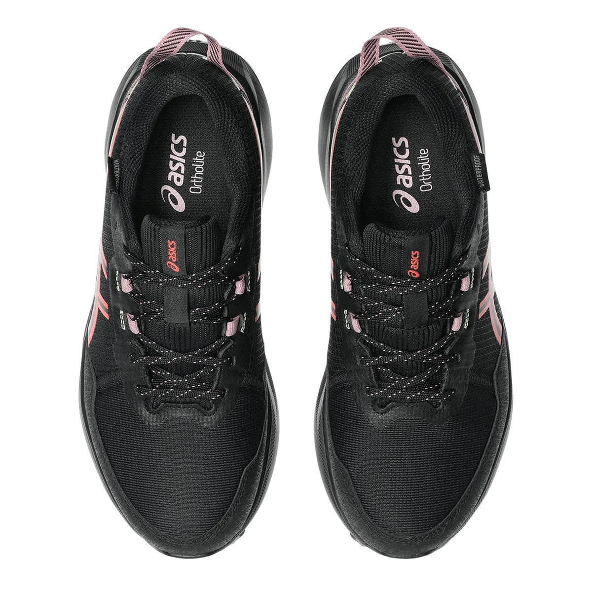 Asics GEL Venture 11 Waterproof Kadın Trail Ayakkabısı - Siyah-Kırmızı