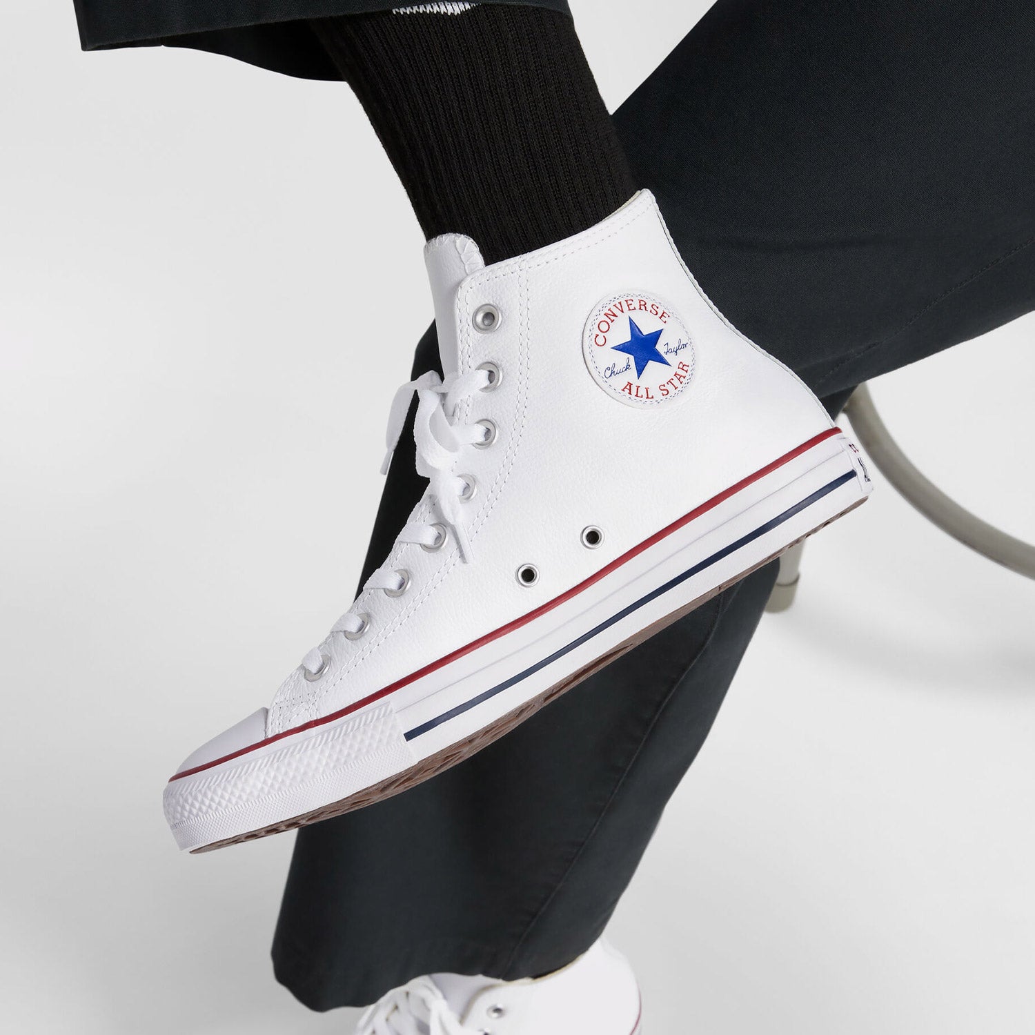 Converse Chuck Taylor All Star Leather Unisex Sneaker - Beyaz - görsel 7