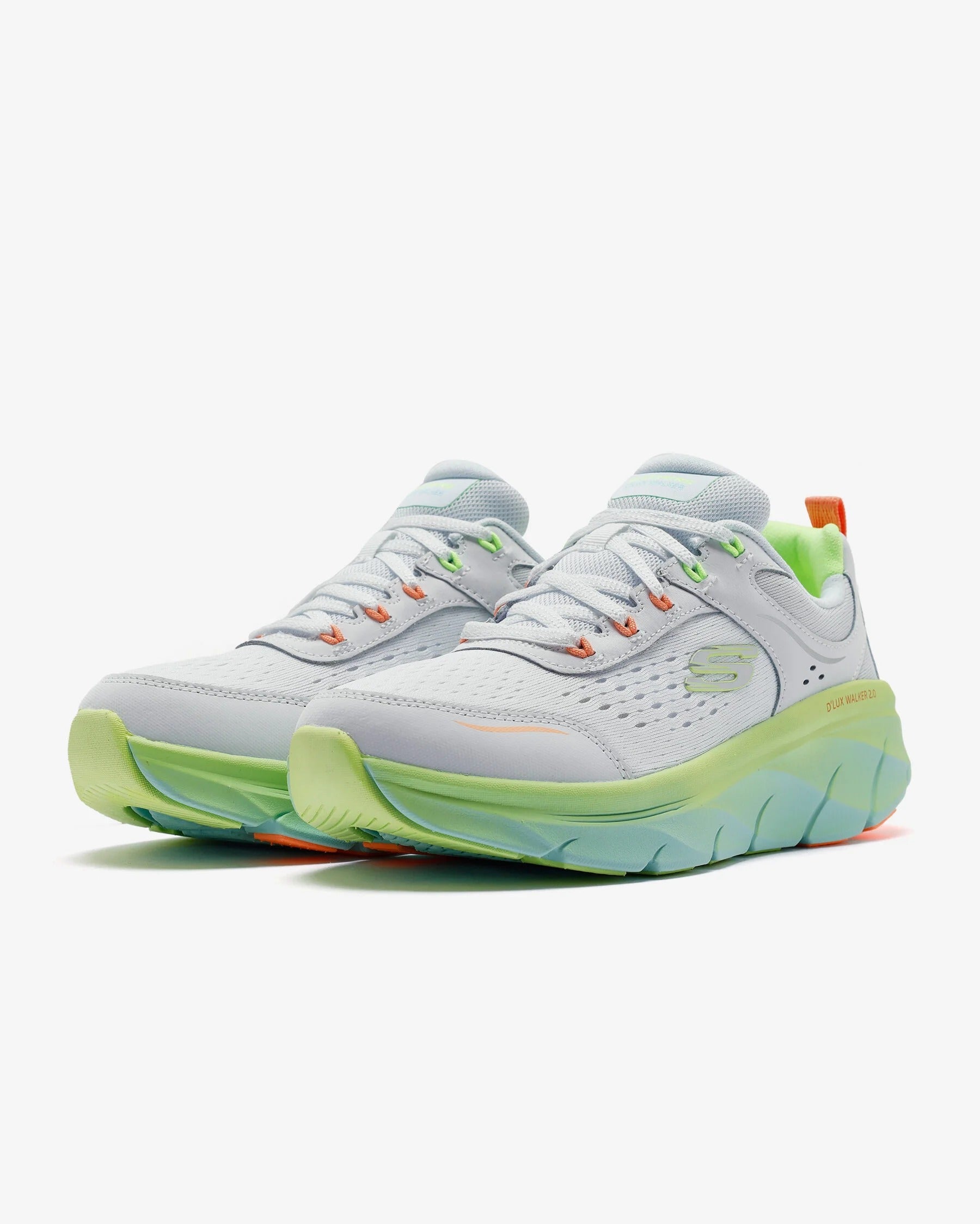 Skechers D Lux Walker 2.0 Neon Sites Kadın Günlük Ayakkabı - Beyaz