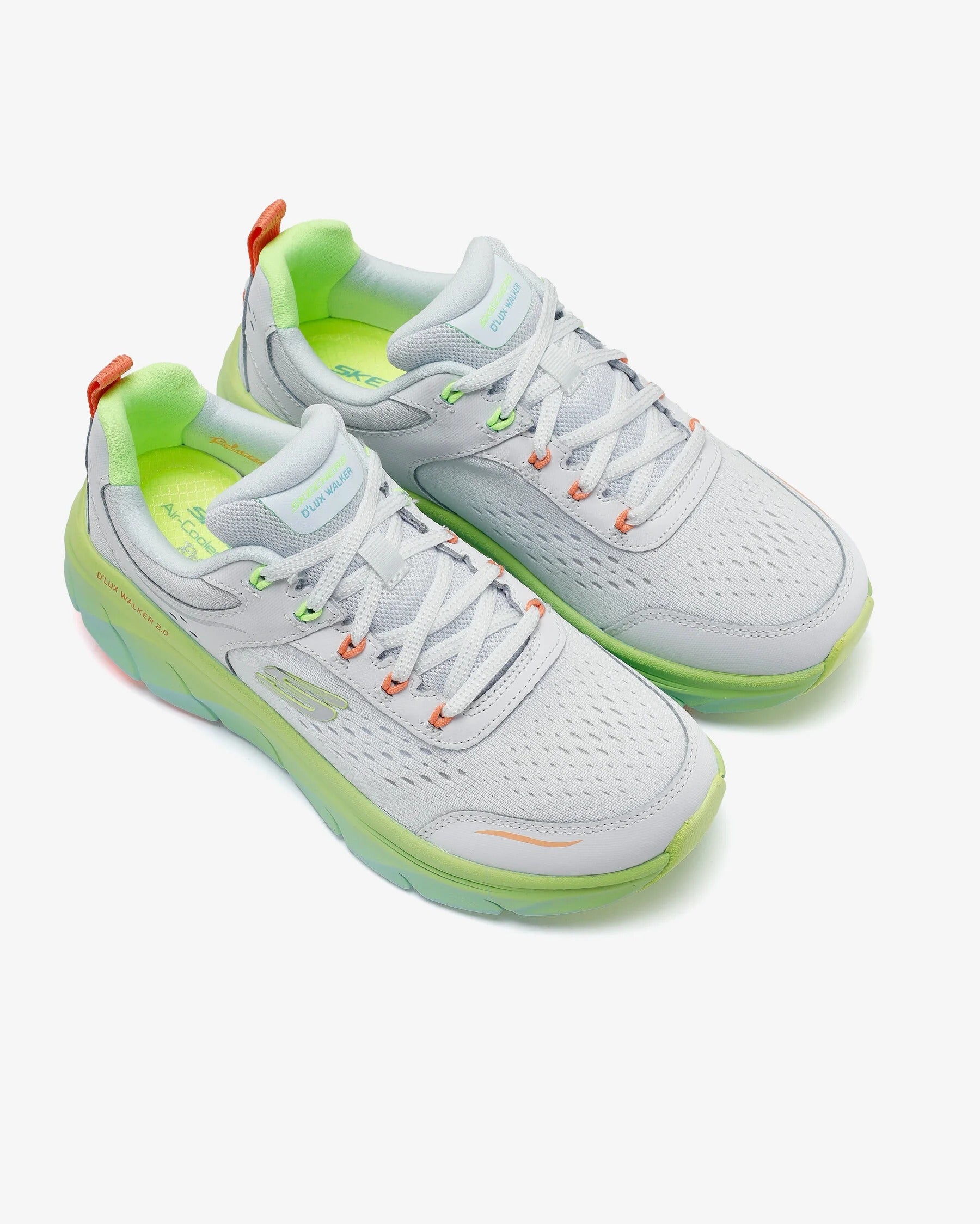 Skechers D Lux Walker 2.0 Neon Sites Kadın Günlük Ayakkabı - Beyaz