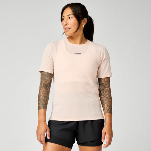 Brooks High Point Short Sleeve 2.0 Kadın Tişört - Pembe