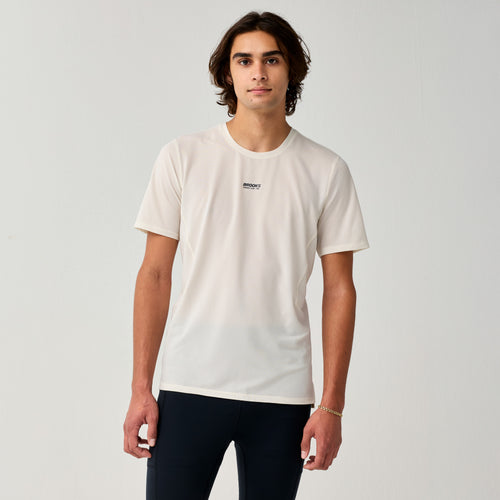 Brooks High Point Short Sleeve 2.0 Erkek Tişört - Krem