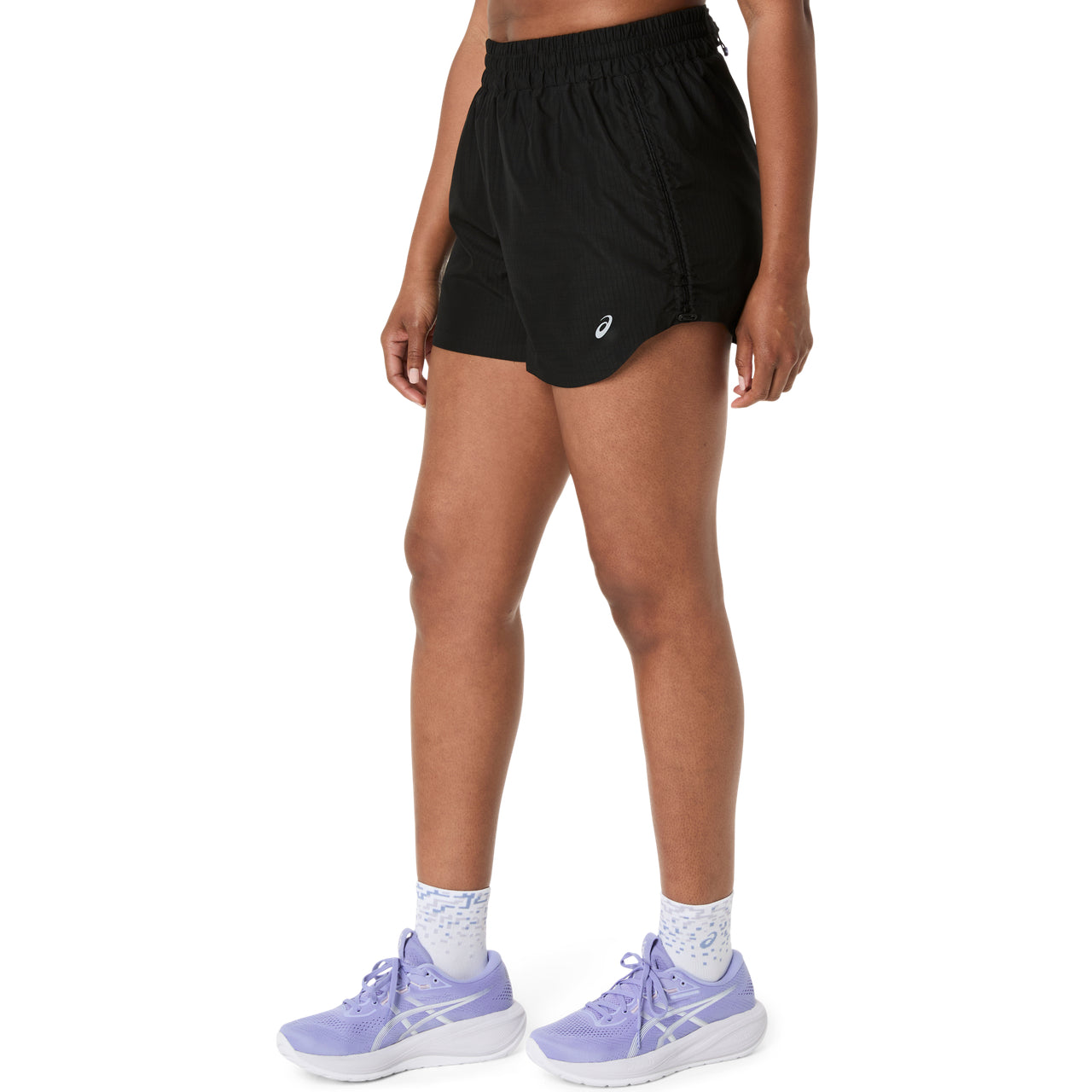Asics Nagino Run Adjustable 4 inch Kadın Şort - Siyah
