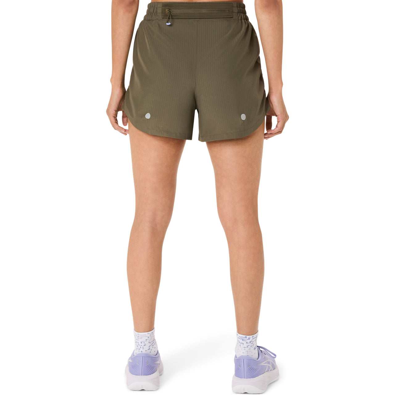 Asics Nagino Run Adjustable 4 inch Kadın Şort - Haki